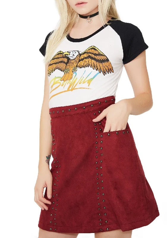 Modern Women's Clothes Stylish Looks You Wish Studded Mini Skirt