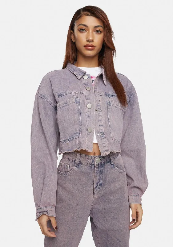 Timeless Women's Clothing Flash Sale, Don'T Miss Pink Tint Denim Jacket