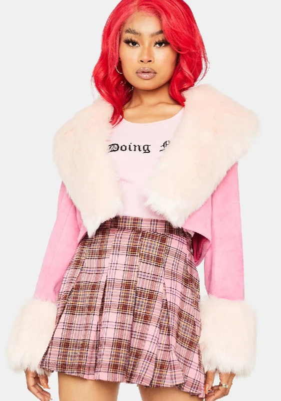 Women's Trendy Clothing Spring Offer Sugar On My Bad Side Faux Fur Coat