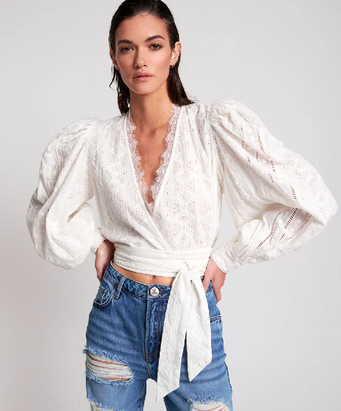 Stylish Clothes For Women Best-Sellers ETHEREAL COTTON WRAP TOP