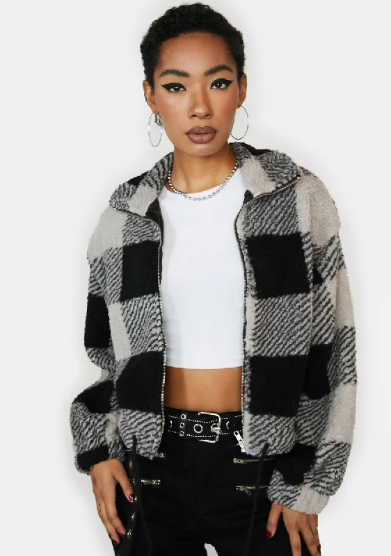 Women's Vacation Outfit Set Chic Trends Unveiled Smoke Get The Phone Plaid Jacket