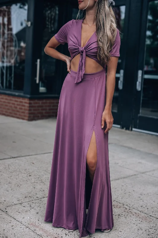 Women's Stylish Outdoor Outfit Urban Style Promotions Wanderer Maxi Dress (Dark Mauve) FINAL SALE