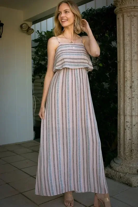 Women's Everyday Clothes Fashion Essentials Striped Maxi Dress