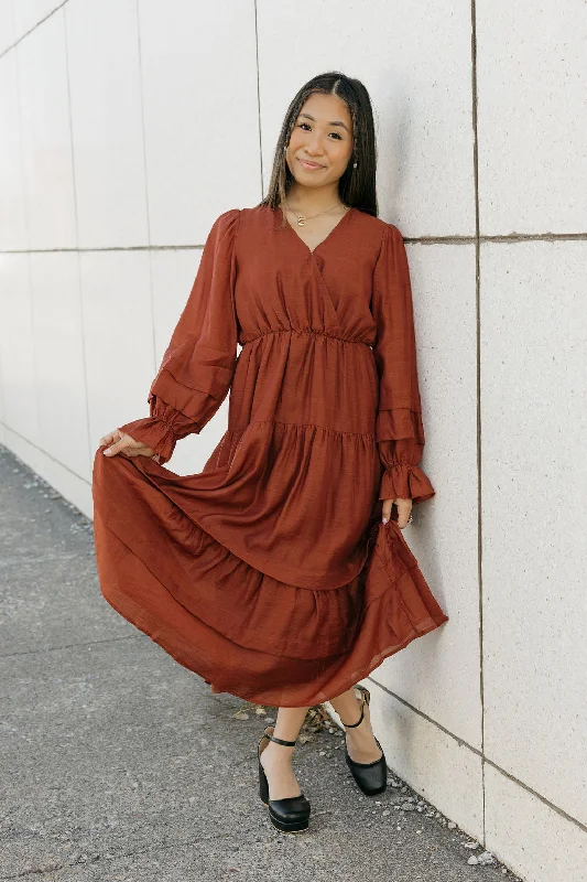 Comfortable Women's Clothing Additional Time-Limited Offers Shaylyn Dress-Terracotta