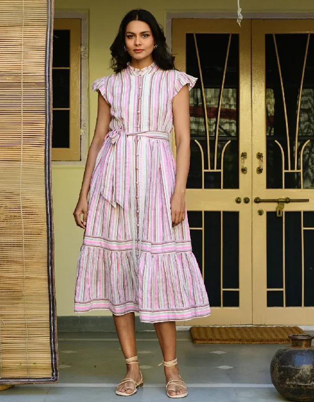 Stylish Women's Outfit Fall Sale, Prices Drop Kos Midi Dress - Pink Stripe