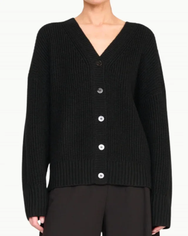 Women's Comfortable Clothes For Weekends Weekend Exclusive Matilda Long Sleeve Cardigan In Black