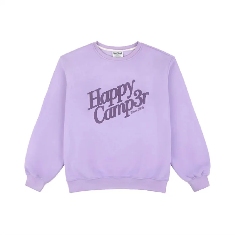 Women's Clothing Outfit Set Everyday Elegance Sale Puff Series Crewneck Top - Unisex In Grape