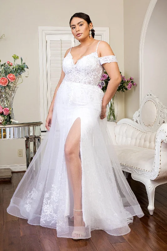 Casual Attire For Women Enjoy Discount Long Off Shoulder Lace Wedding Gown