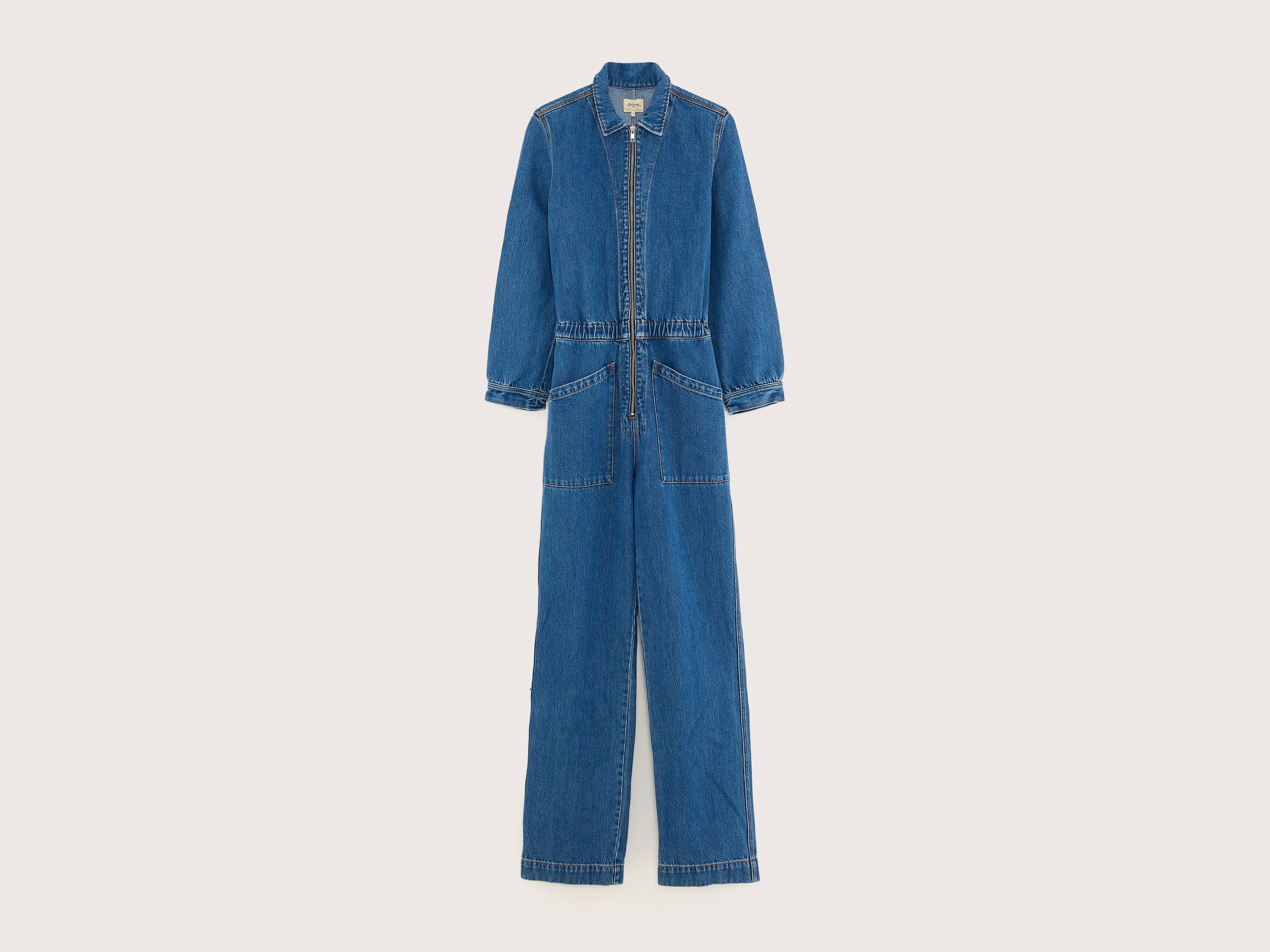 Women's Seasonal Clothing Timeless Elegance Sale Poster denim jumpsuit (242 / W / USED BLUE)