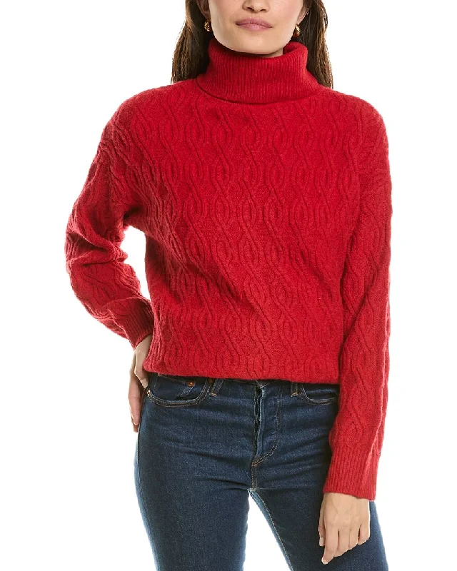 Women's Seasonal Wardrobe Clothing Sophisticated Fashion Jones New York Twisted Cable Turtleneck Sweater