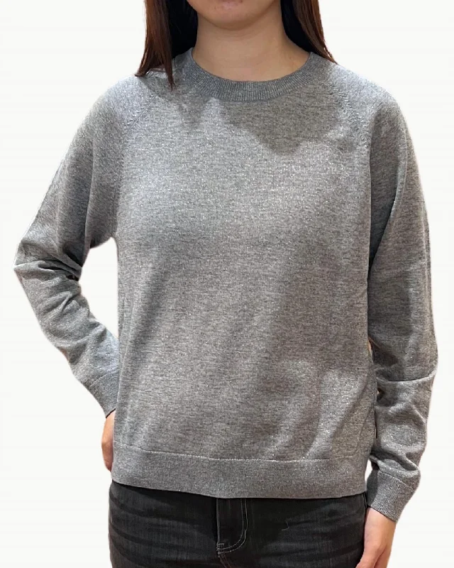 Women's Chic Outerwear Outfit Casual Yet Chic Sales Marum Woman Knit Pullover Sweater In Middle Grey