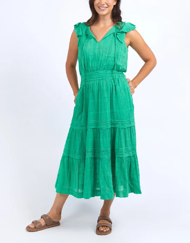 Stylish Women's Attire Get The Latest Trends Isabella Midi Dress - Greenbriar