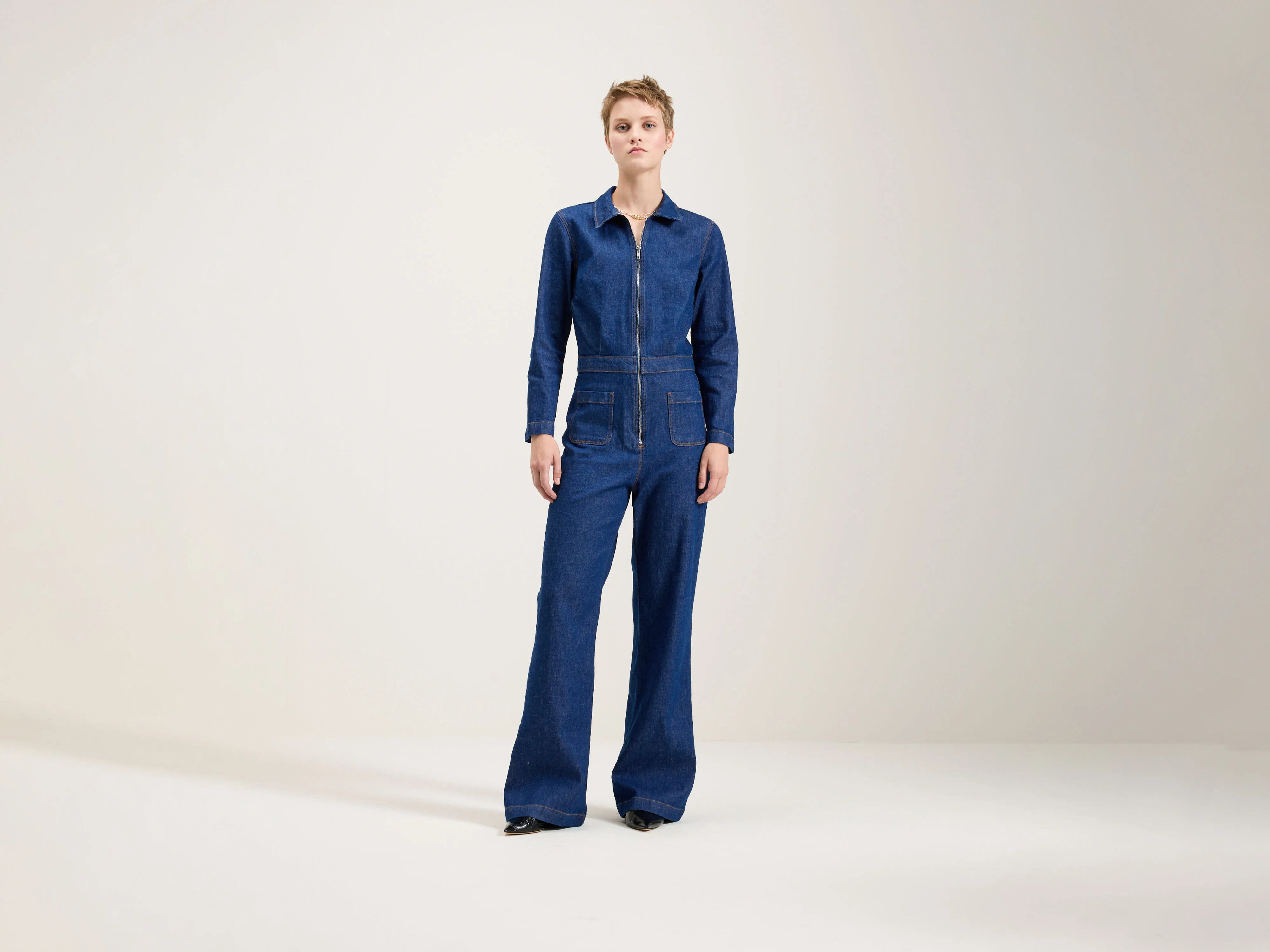 Comfortable Women's Apparel Get The Latest Trends Pamelie denim jumpsuit (242 / W / BLUE RINSE)