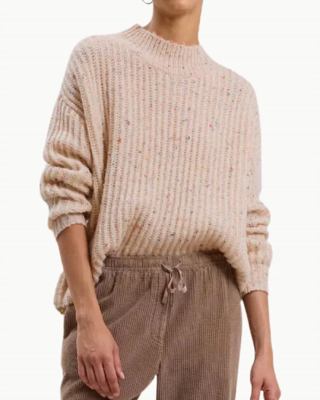 Casual Attire For Women New In This Season Myu Knit Pullover Sweater In Milk