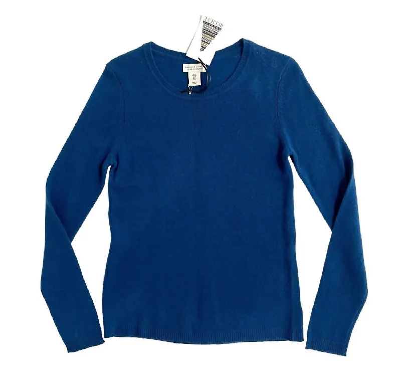 Affordable Women's Clothing Comfort Meets Fashion Women's Cashmere Crewneck Sweater In Blue