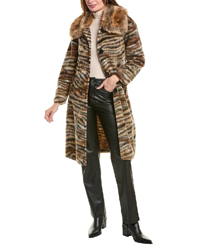 Women's Clothes For The Office La Fiorentina Animal Print Wool Coat