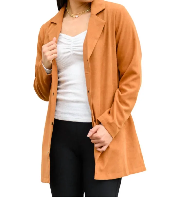 Women's Clothing Apparel She's On Point Collared Coat In Rust