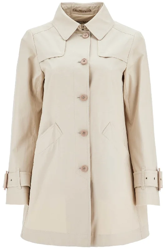 Stylish Women's Apparel Herno Women's Medium Length Waterproof  Cotton Trench Coat With Buttons