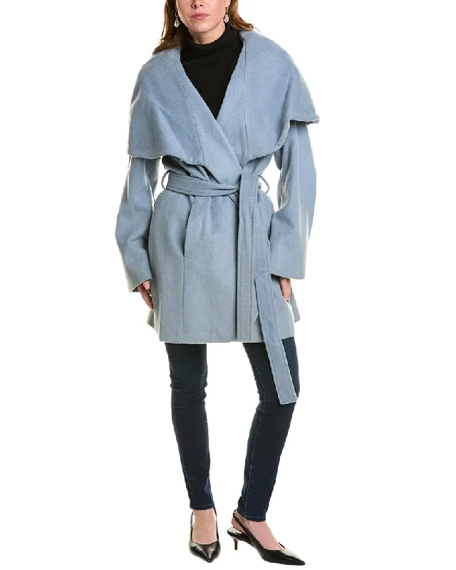 Women's Formal Clothes Tahari Marla Oversized Wool-Blend Wrap Coat