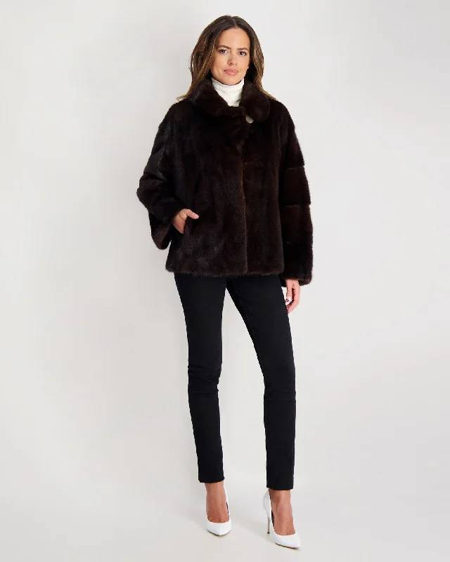 Women's High-Fashion Outfit Mink Jacket