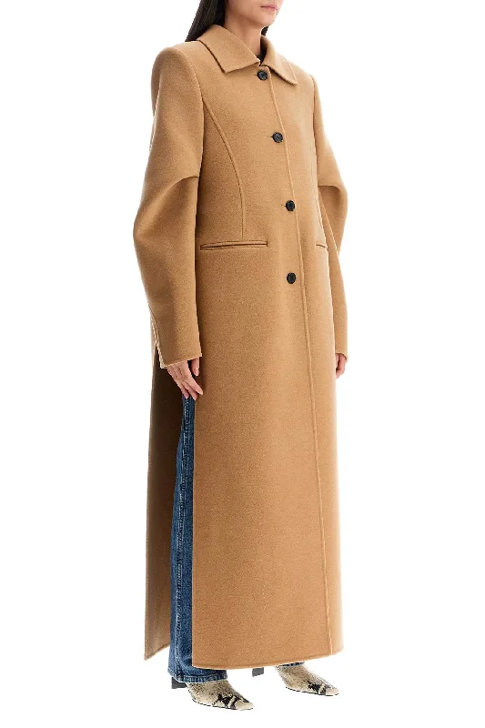 Fashion-Forward Women's Clothing Khaite Long Coat With Deep Side Slits