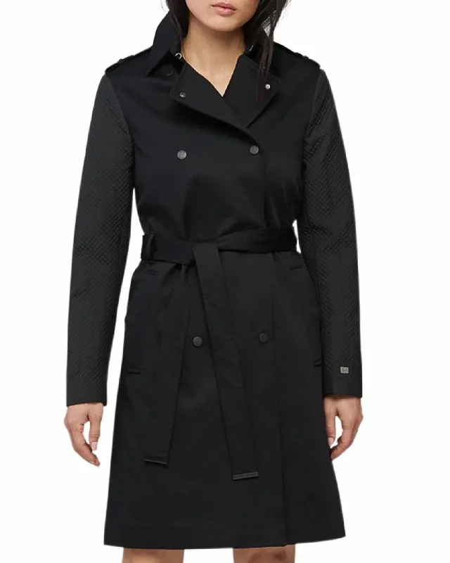 Women's Evening Apparel Kya Trench Coat In Black