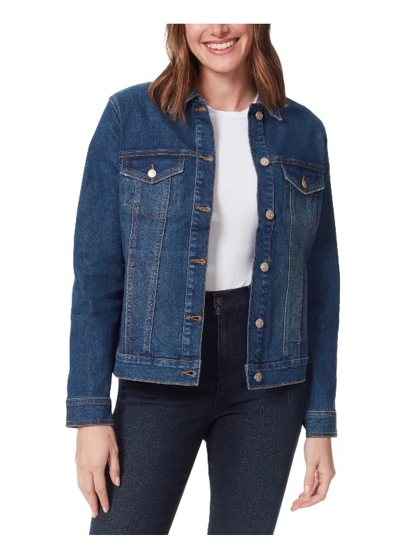 Women's Chic Outerwear Garments Womens Trucker Jean Denim Jacket