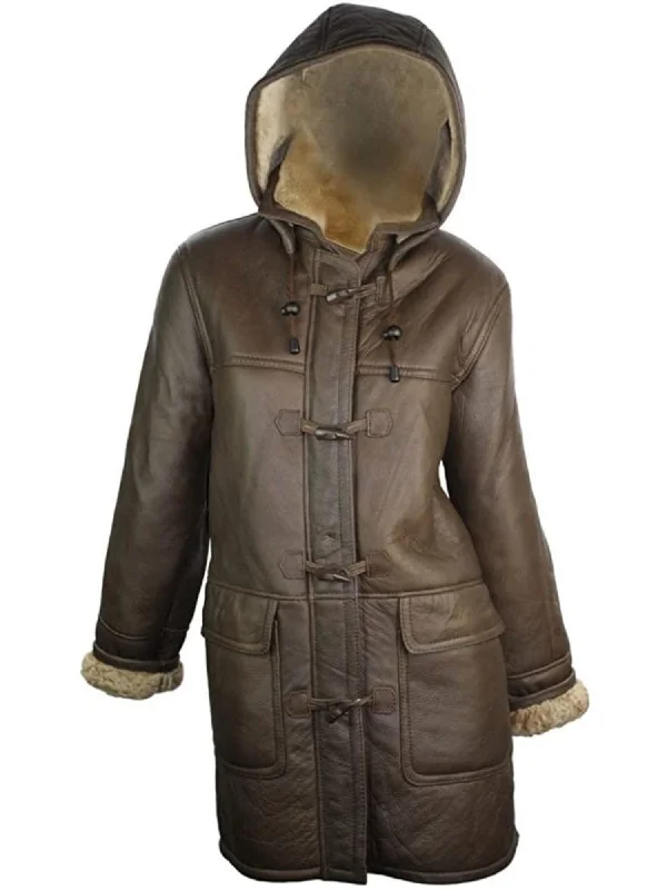 Women's Clothes And Apparel Vintage Sheepskin Duffle Jacket