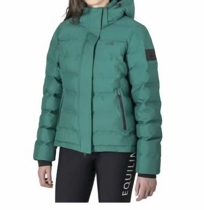 Women's Occasion Wear Apparel Cagec Eco-Down Women's Puffer Jacket In Pepper Green