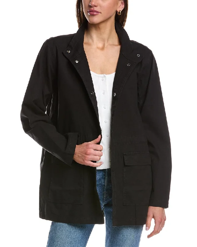 Trendy And Timeless Styles Now At Exclusive Discounts EILEEN FISHER Stand Collar Long Jacket