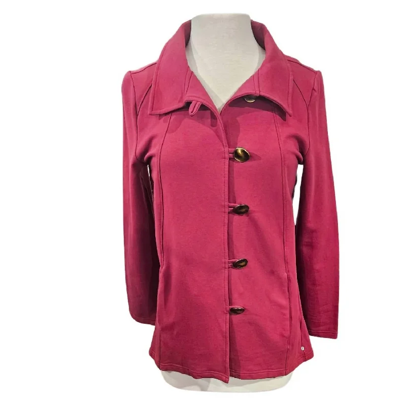 Women's Chic Outerwear Outfit Hometown Jacket In Cranberry