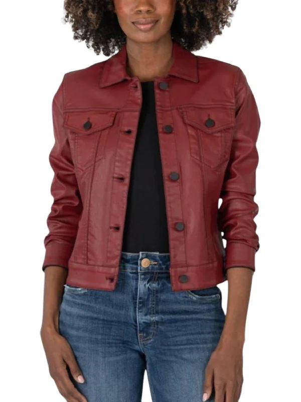 Your Favorite Fashion Pieces Now At Lower Prices Julia Crop Jacket In Red