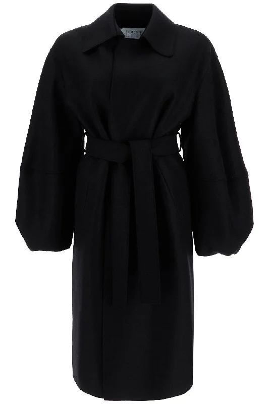 Women's Stylish Casual Garments Harris Wharf London Women's Pressed Wool Robe Coat With Nine Words