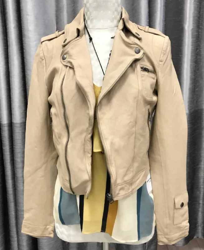 Women's Elegant Formal Outfit Josey Washed Leather In Almond