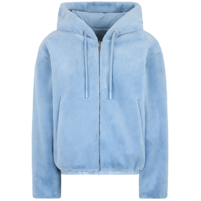 Casual Clothing For Women Moose Knuckles blue Nylon Jackets & Women's Coat