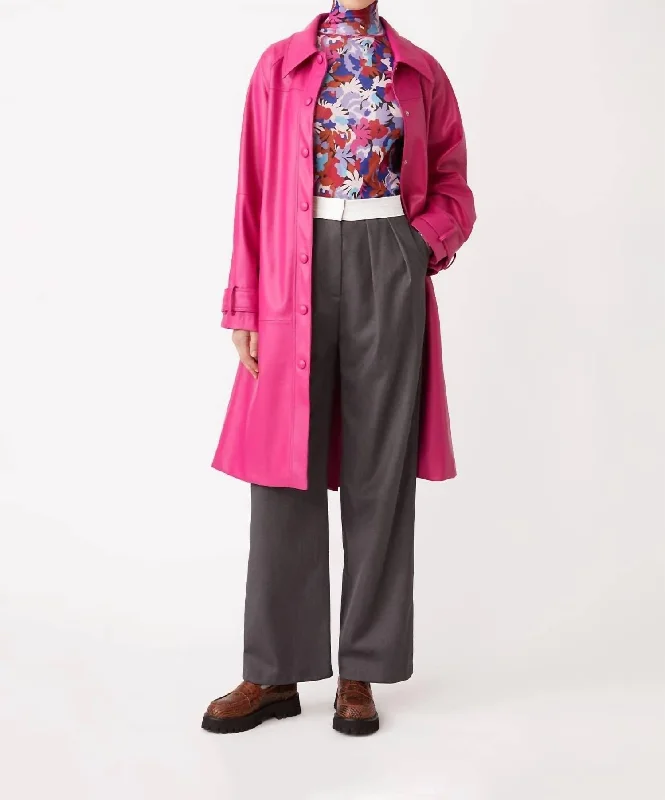 Casual Clothes For Women Eddy Trench Coat In Fuschia