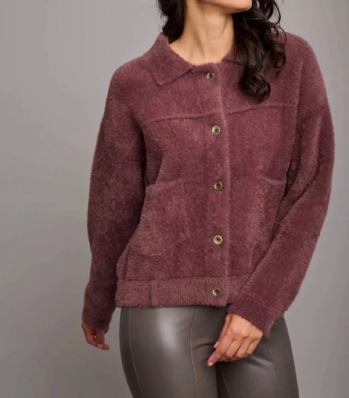 Affordable Elegance – Shop Premium Fashion Now Bubbly Jacket In Prune