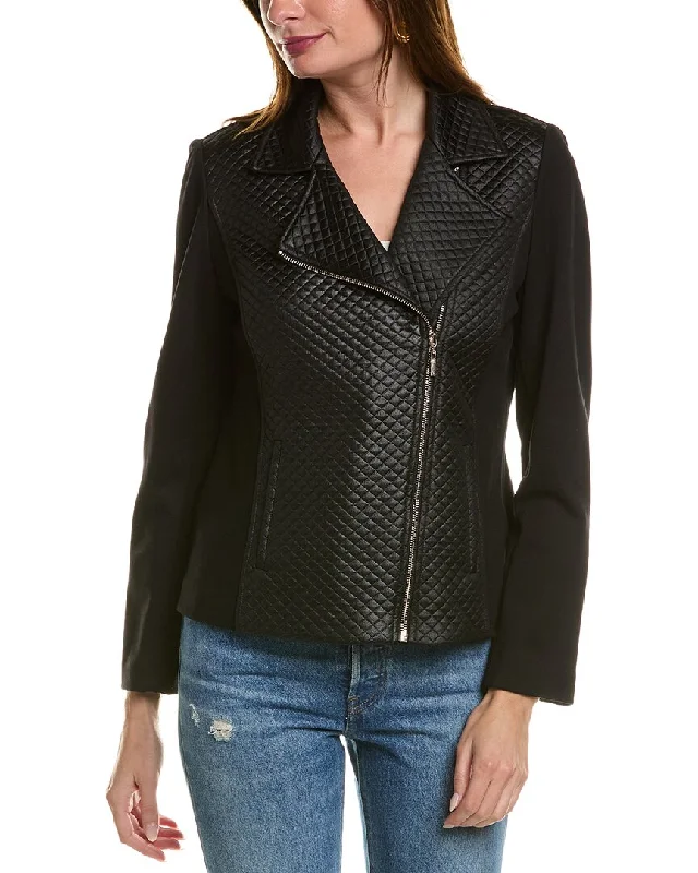 Women's Layered Outfit Anne Klein Asymmetric Moto Jacket