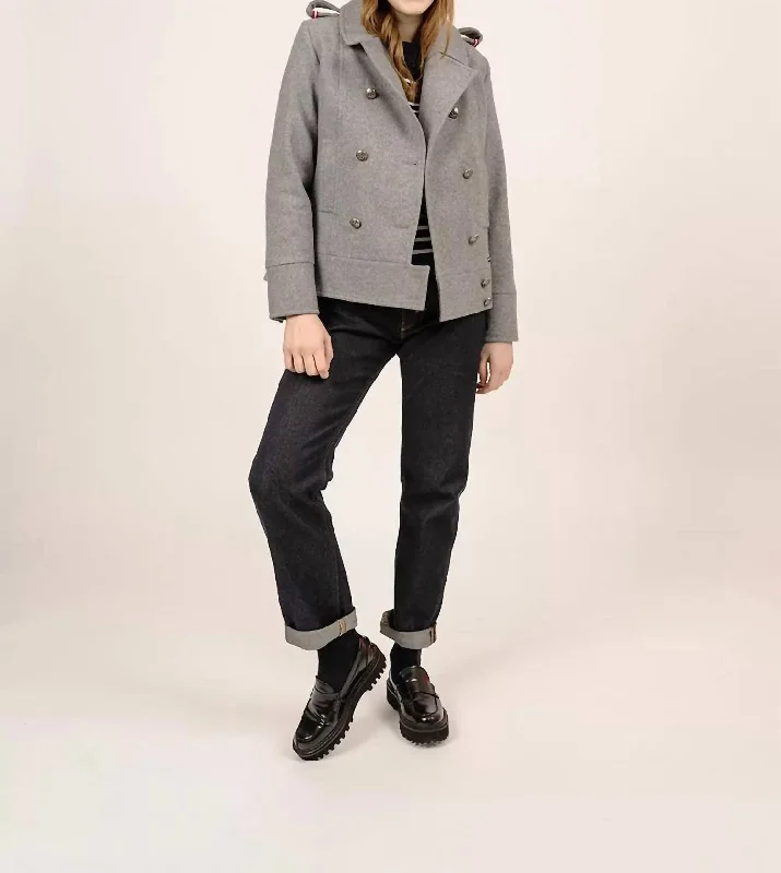 Women's Holiday Clothing Ste Brigitte Coat Jacket In Gray