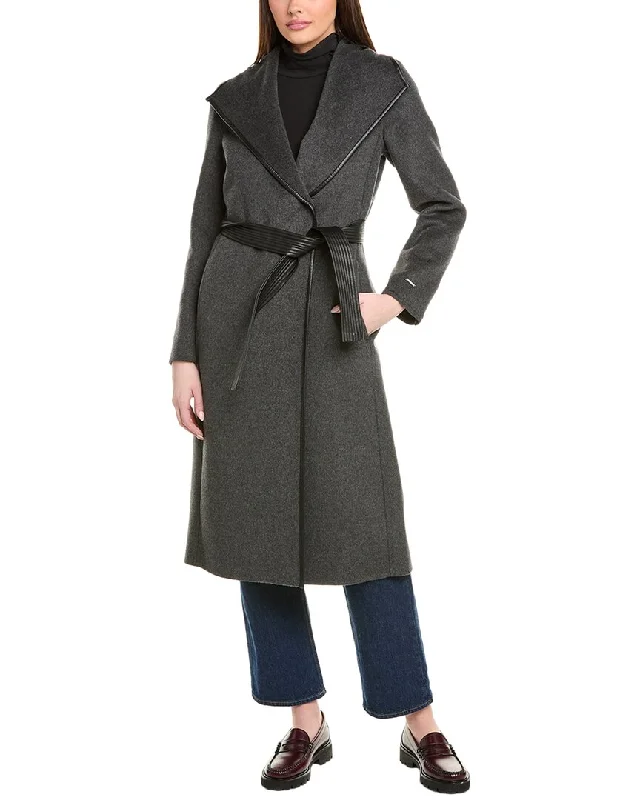 Women's Clothing With Trendy Designs Tahari Double Face Wool-Blend Coat