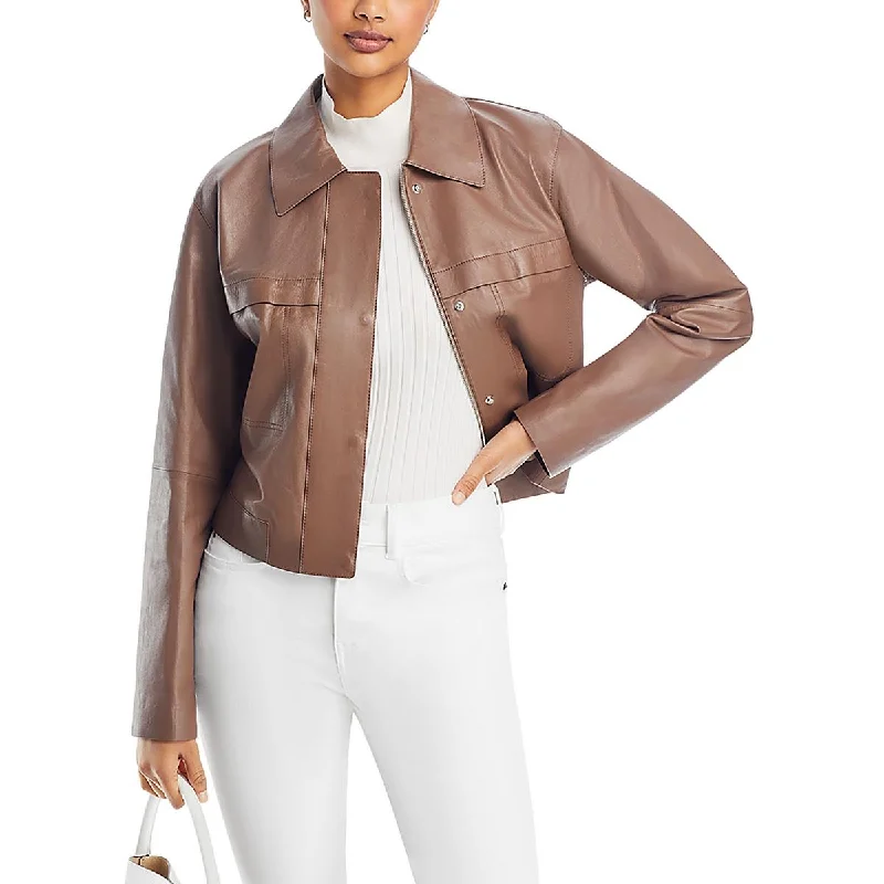 Refresh Your Wardrobe With Our Fashion Deals Womens Faux Leather Long Sleeve Bomber Jacket