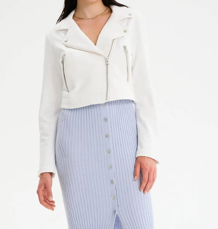 Stylish Clothes For Women James Terry Perfecto Jacket In White