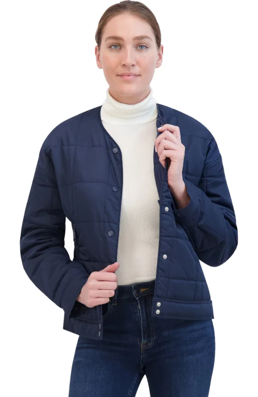 Stylish Women's Garments Rebecca Minkkoff Women's Box Quilt Collarless Jacket