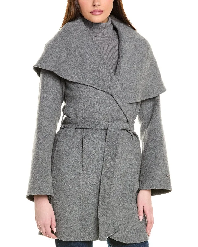 Comfortable Women's Apparel Tahari Double Face Wool-Blend Coat