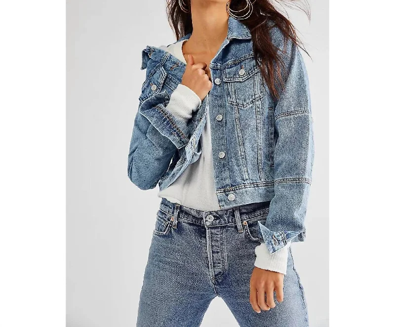 Women's Activewear Garments Rumors Denim Jacket In Light Indigo