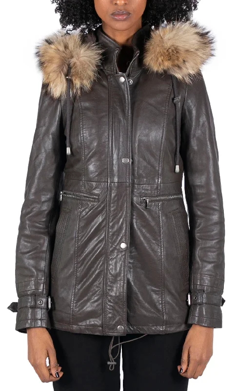 Women's Sports Apparel Removable Hood with Parka Coat