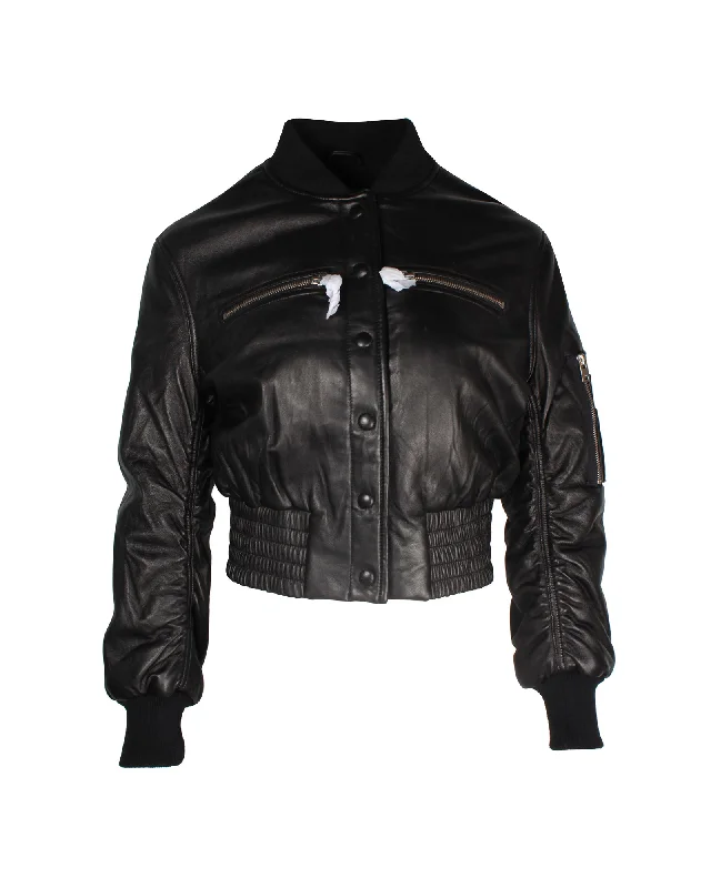 Women's Clothing For Casual Outings Iro Colombe Bomber Jacket in Black Leather