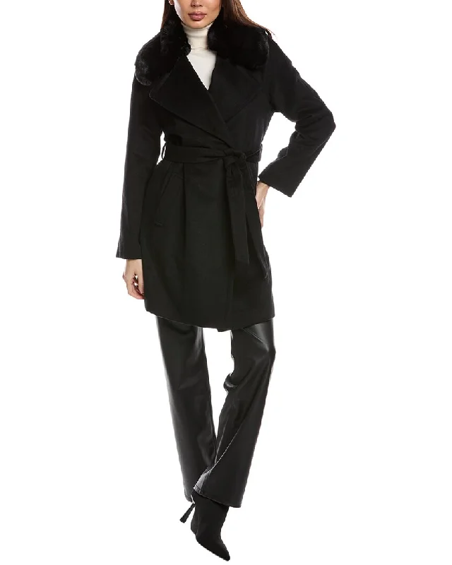 Stylish Fashion At Unbeatable Prices – Shop Via Spiga Wool-Blend Wrap Coat