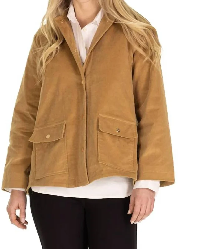 Women's Clothes And Apparel Sets Corduroy Courtney Jacket In Camel