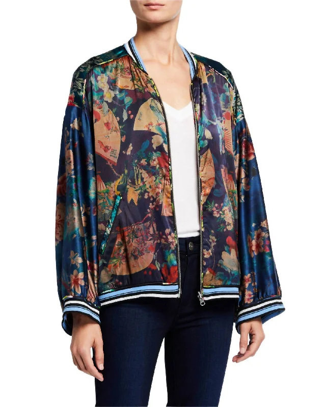 Casual Clothing For Women Fusai Reversible Bomber Jacket In Multi